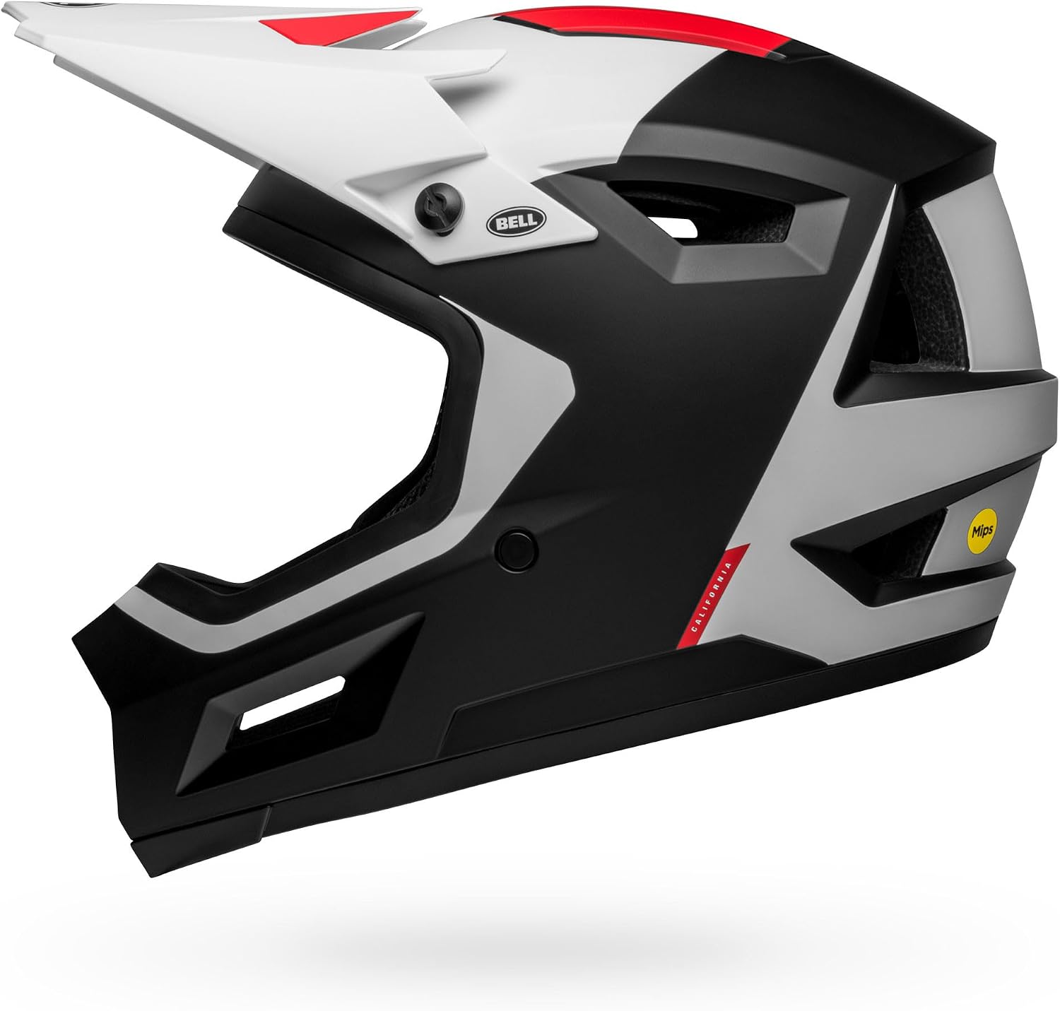 BELL Capacete Mips Para Adultos, Mountain Bike Preto Fosco/Branco - Imagem 3